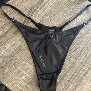Frederick's of Hollywood Satin Black Lingerie